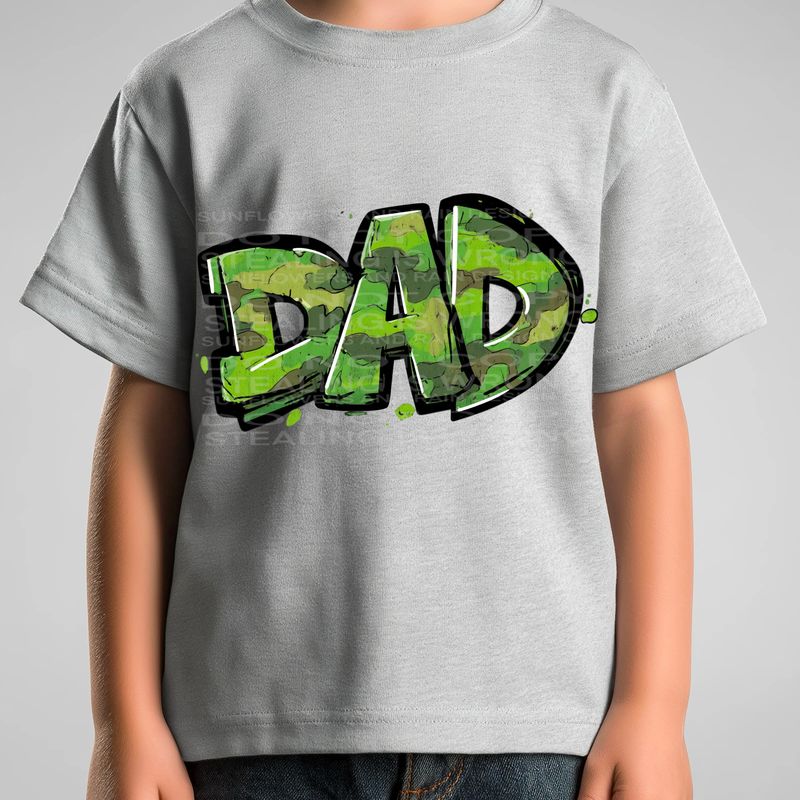 Camo Dad png file for sublimation and dtf shirts. Digital download only.