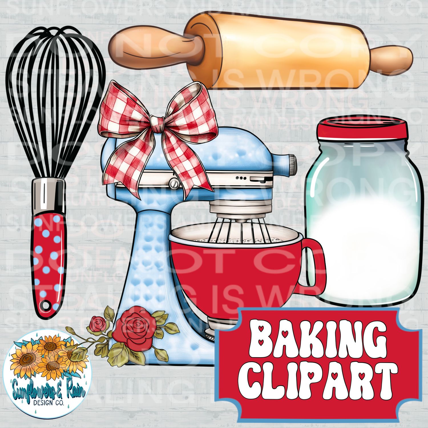 Baking clipart 4 files included bundle  Digital download only.