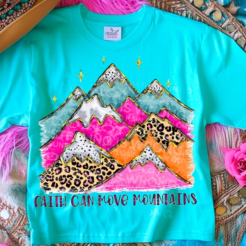Faith can move mountains png file for sublimation and dtf shirts. Digital download only.