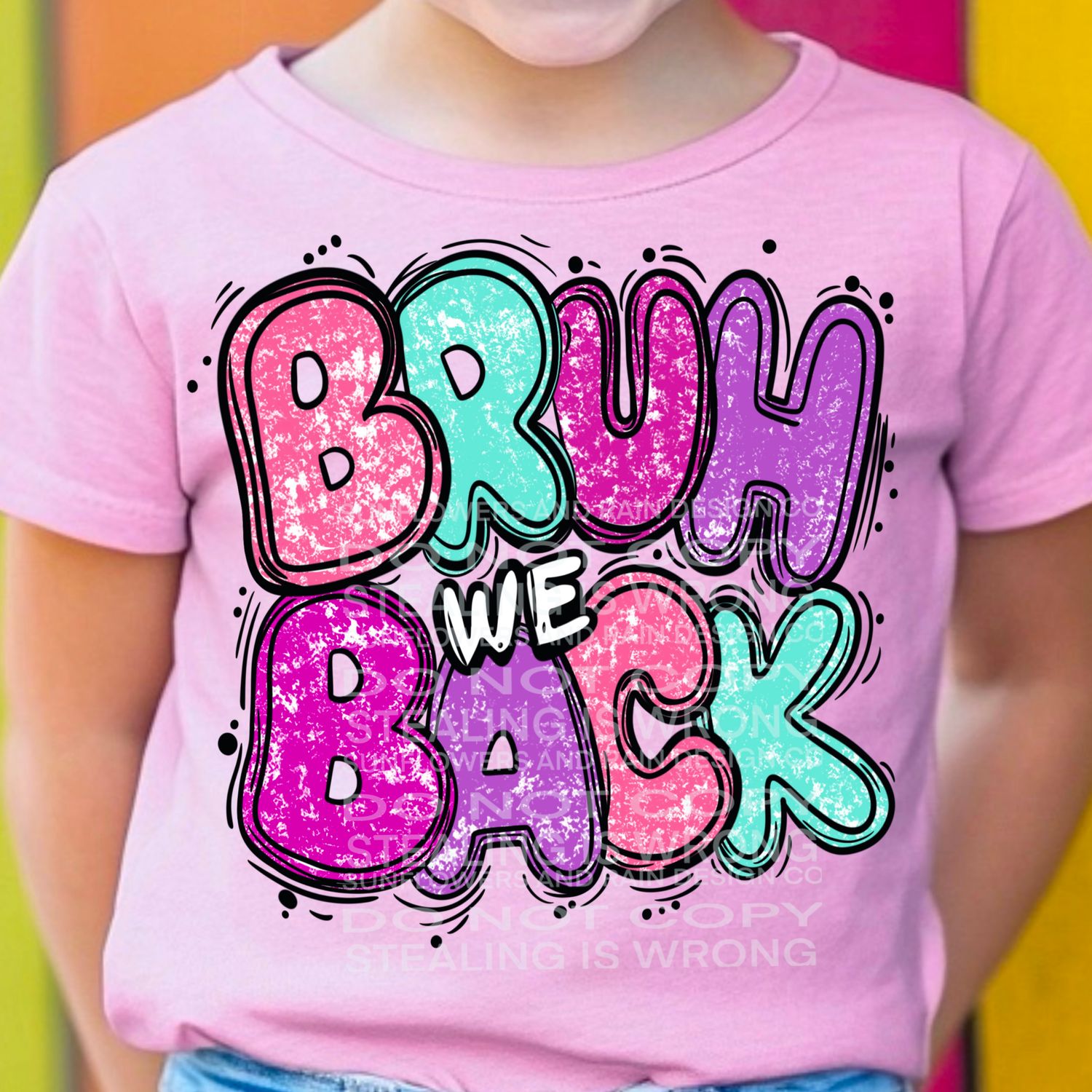 Bruh we back pink png file for sublimation and dtf shirts. Digital download only.