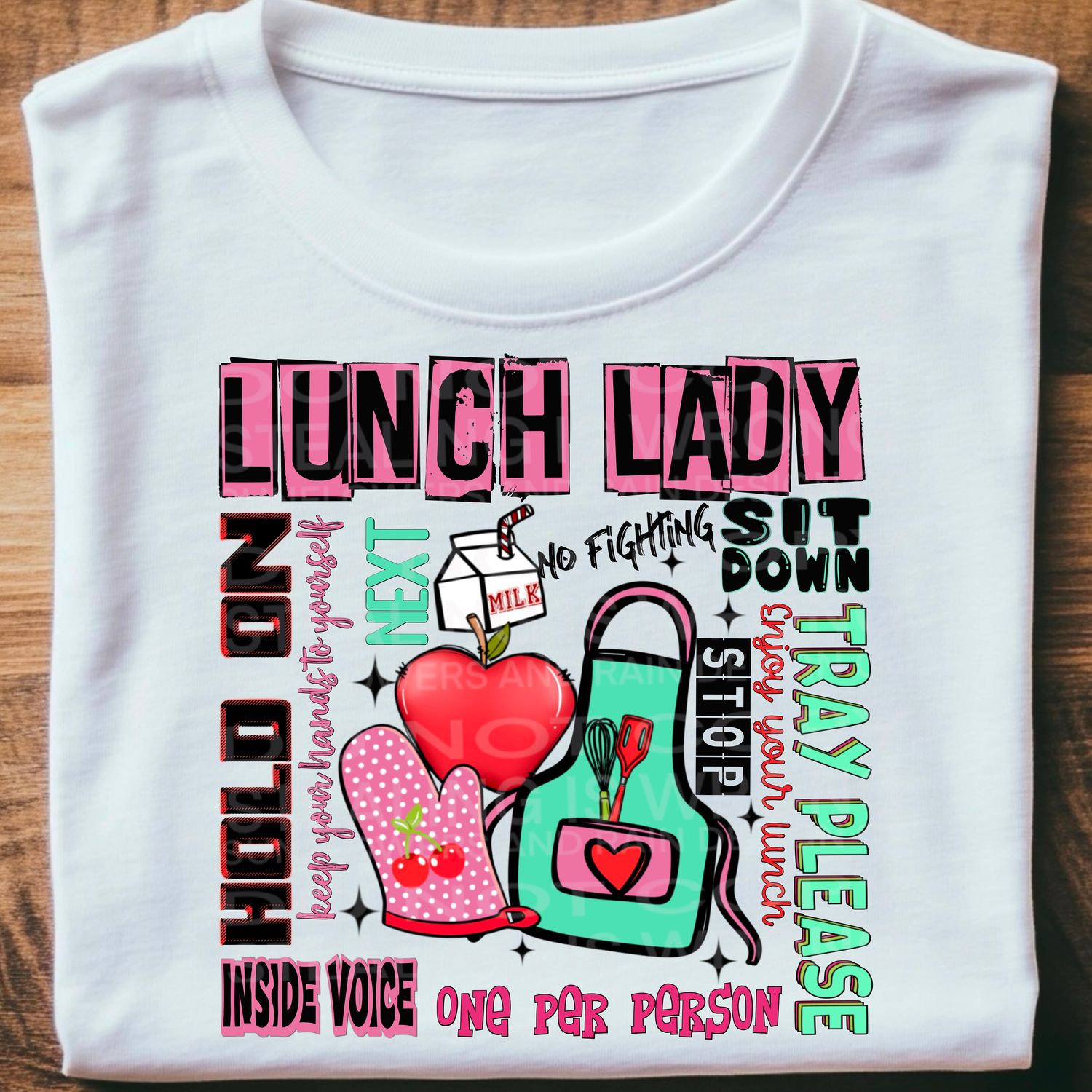 Lunch lady png file for sublimation and dtf shirts. Digital download only.
