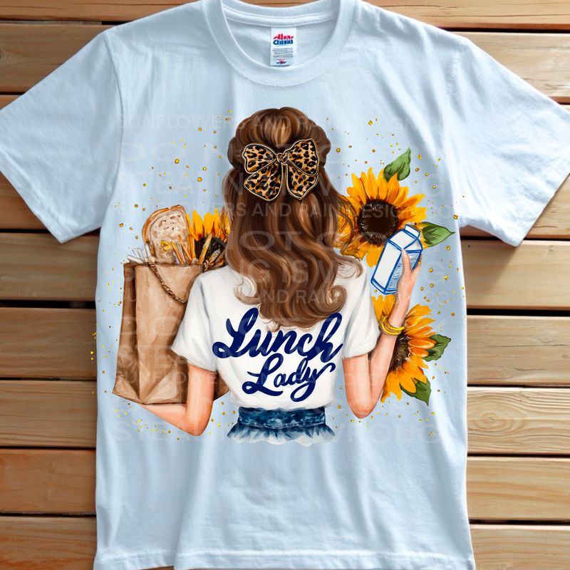 Lunch lady png file for sublimation and dtf shirts. Digital download only.