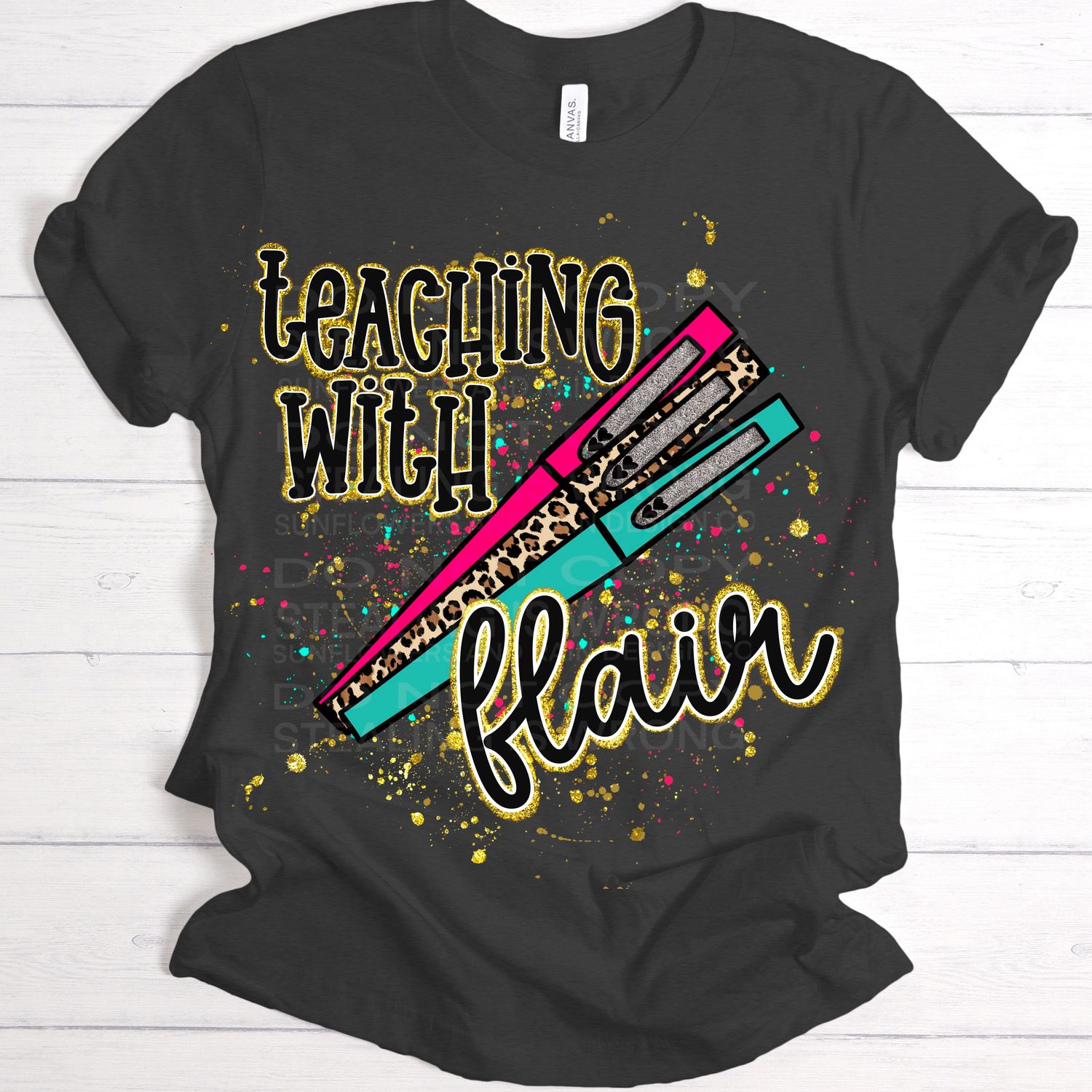 Teaching with flair png file for sublimation and dtf shirts. Digital download only.