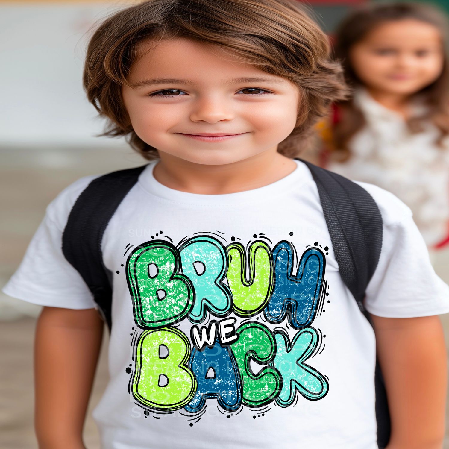 Bruh we back blue png file for sublimation and dtf shirts. Digital download only.