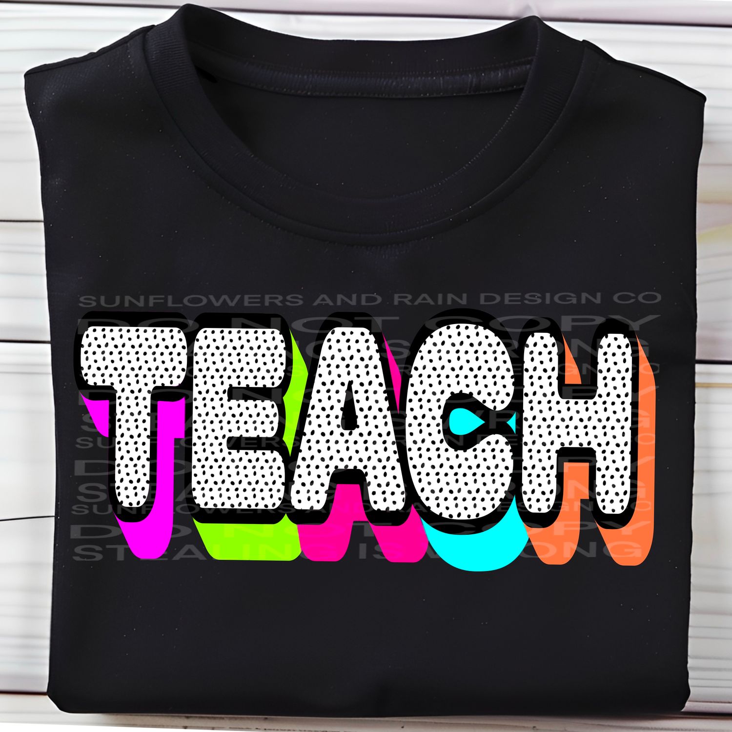 Teach png file for sublimation and dtf shirts. Digital download only.