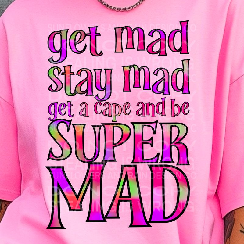 Super mad png file for sublimation and dtf shirts. Digital download only.