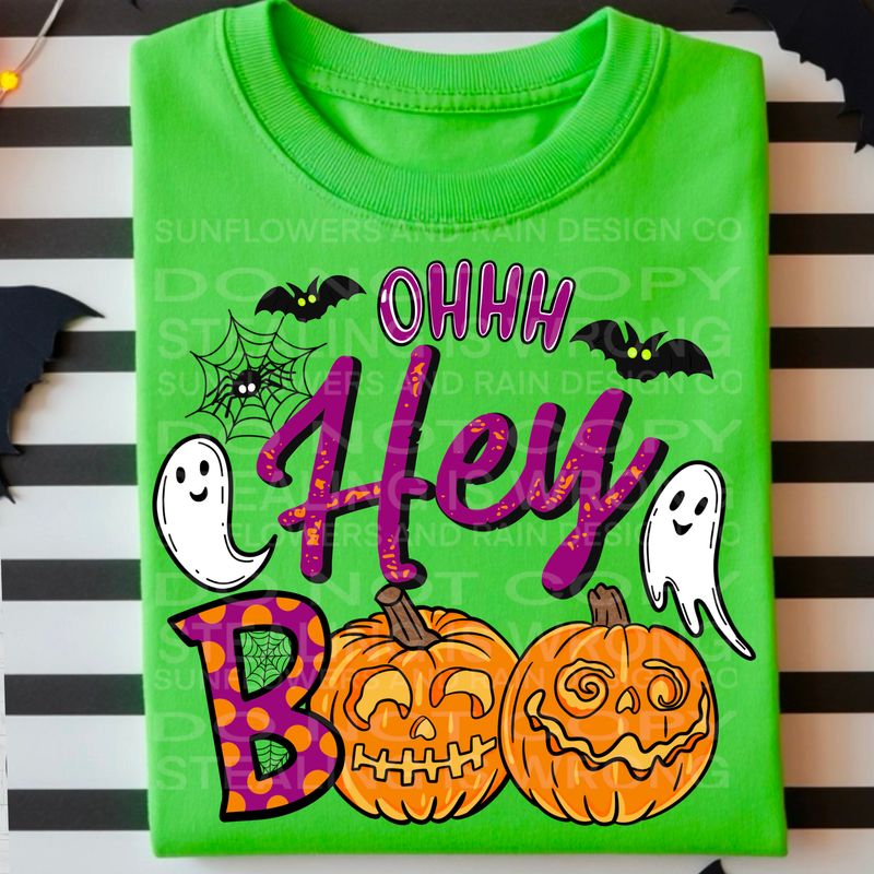 Hey Boo file for sublimation and dtf shirts. Digital download only.
