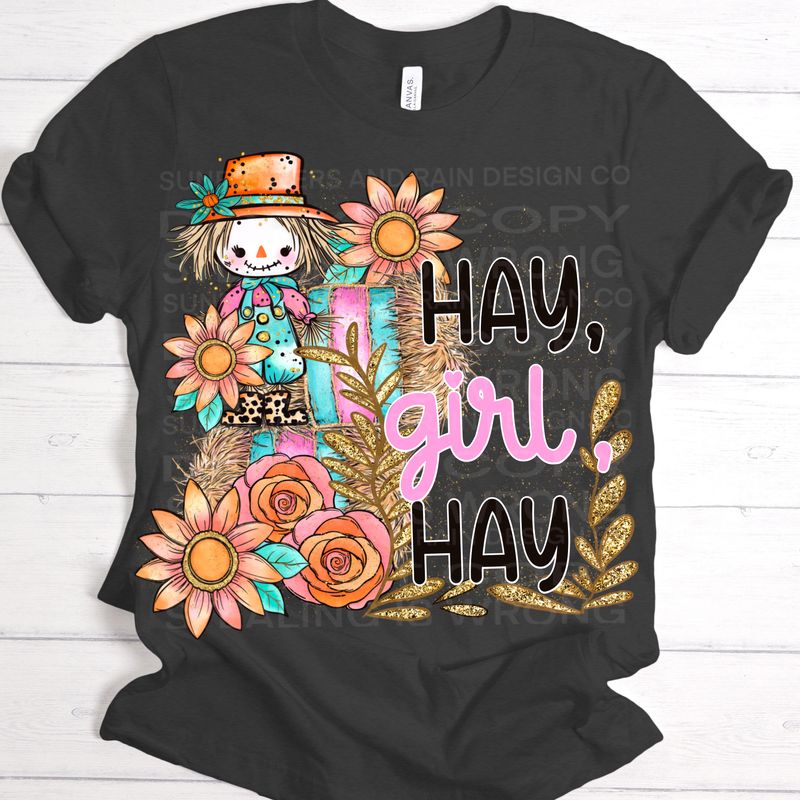 Hay girl hay file for sublimation and dtf shirts. Digital download only.