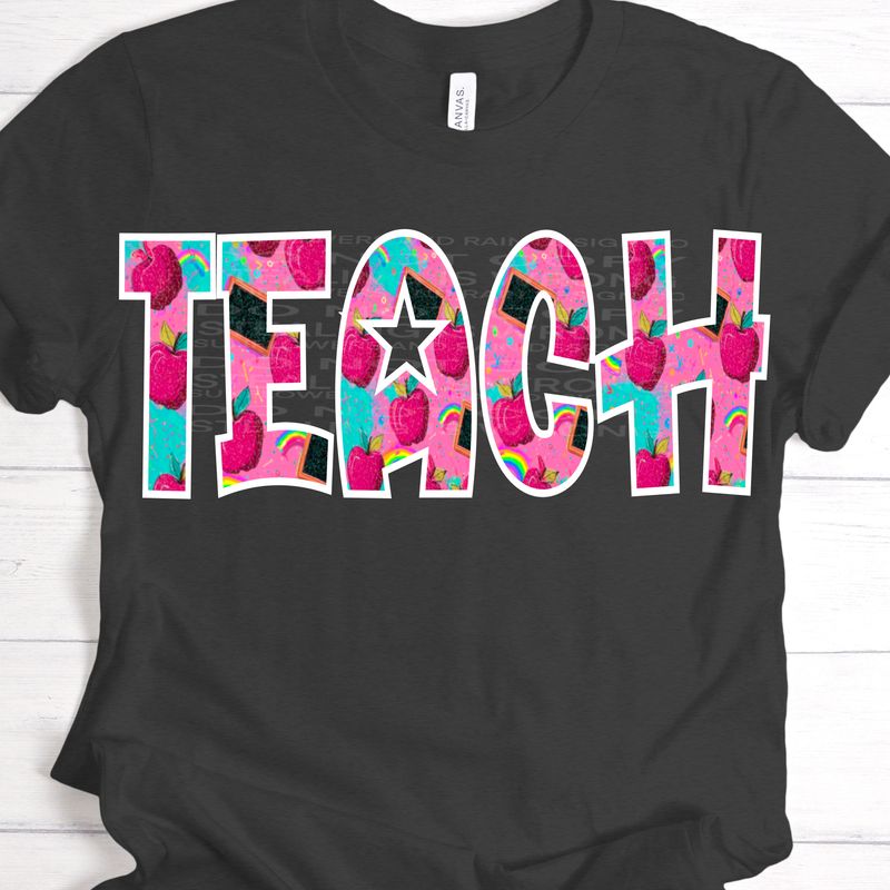 Teach  file for sublimation and dtf shirts. Digital download only.