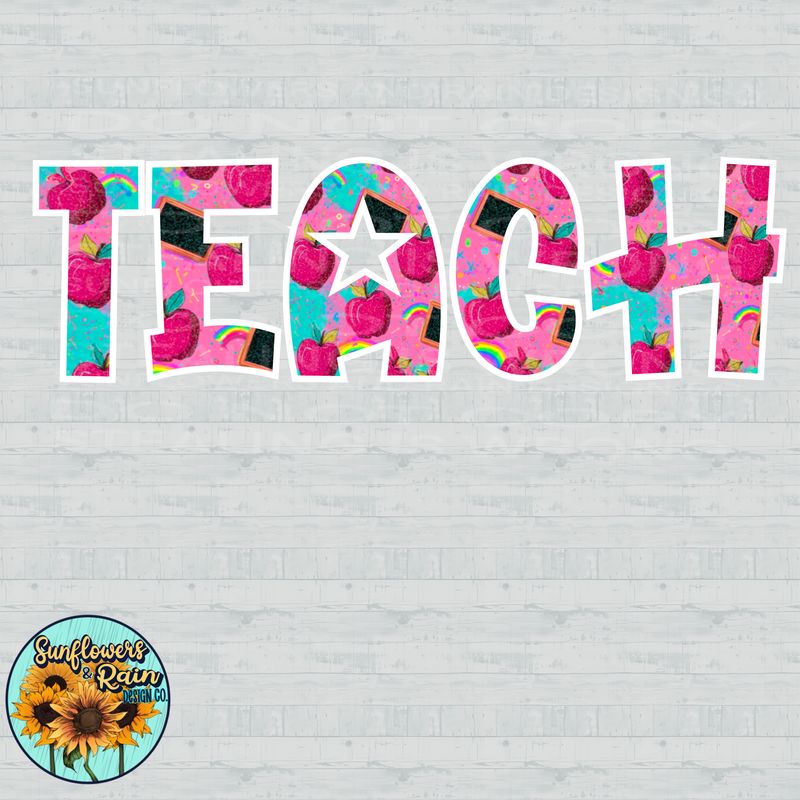 Teach  file for sublimation and dtf shirts. Digital download only.