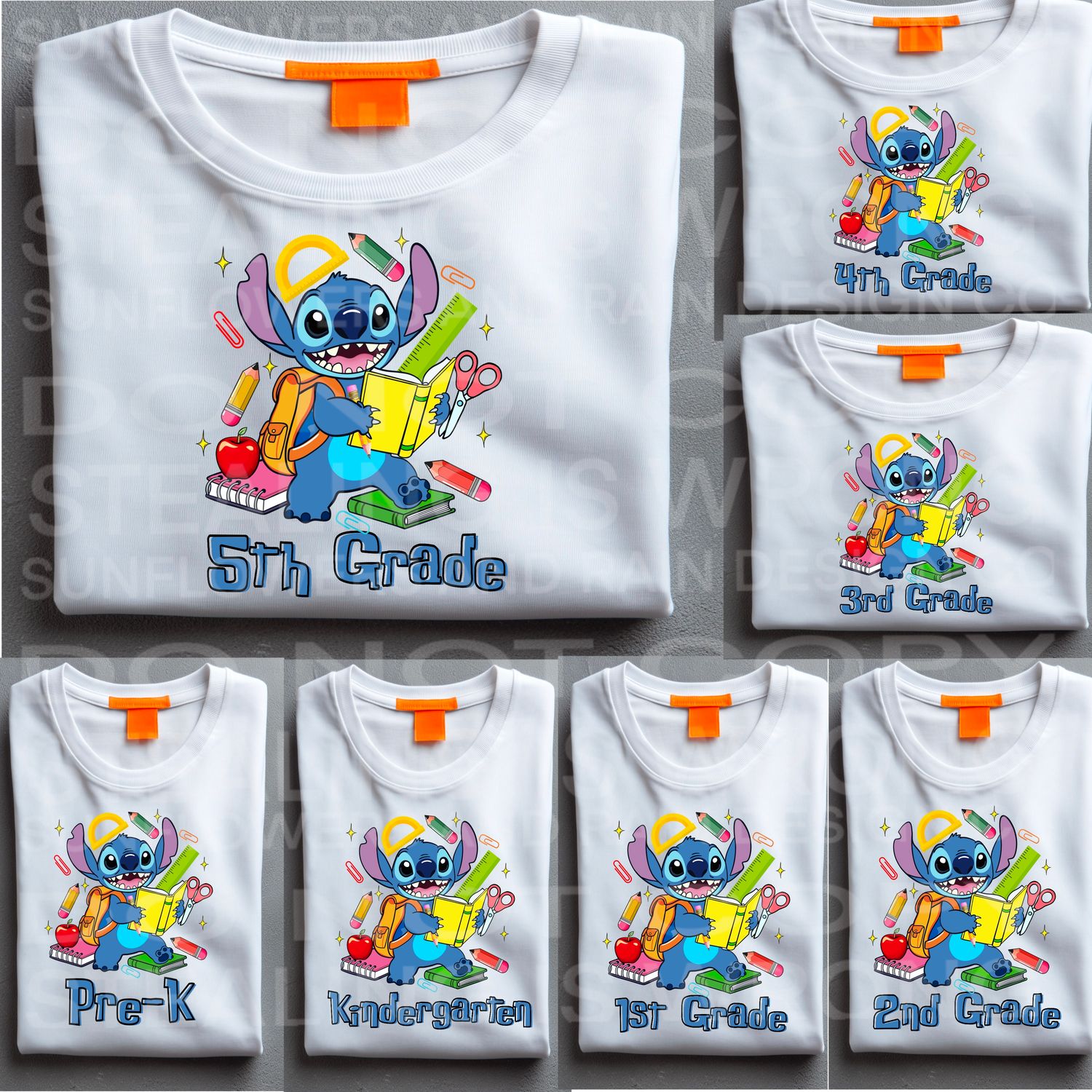 Stitch back to school bundle  png file for sublimation and dtf shirts. Digital download only.