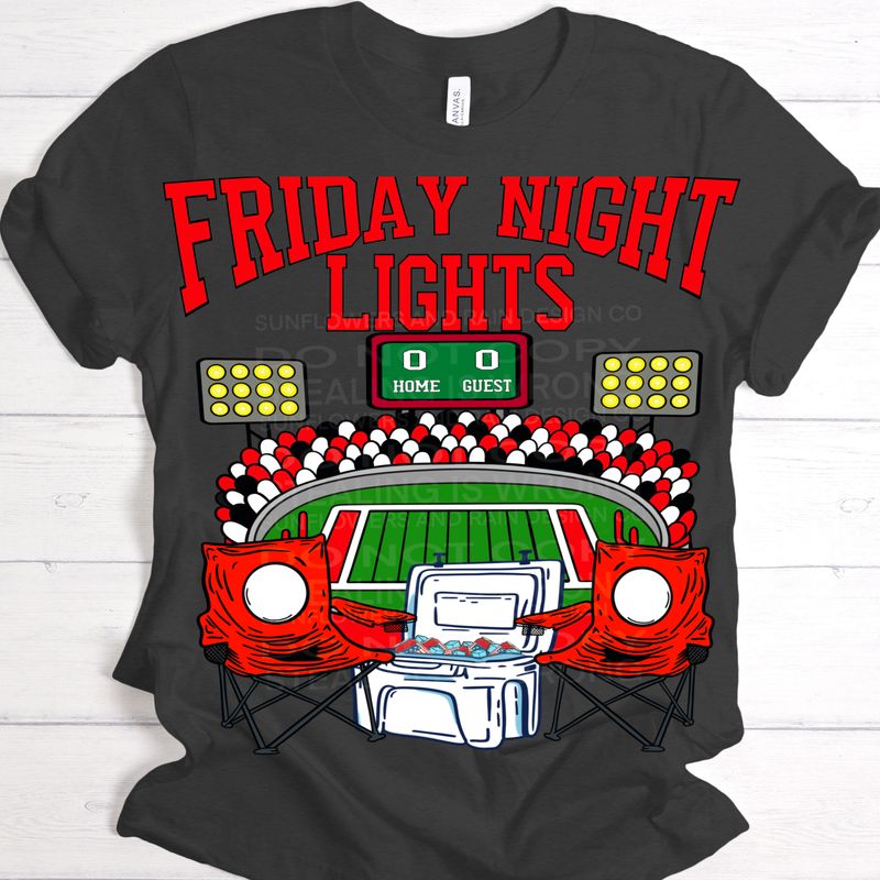 Friday night lights   png file for sublimation and dtf shirts. Digital download only.