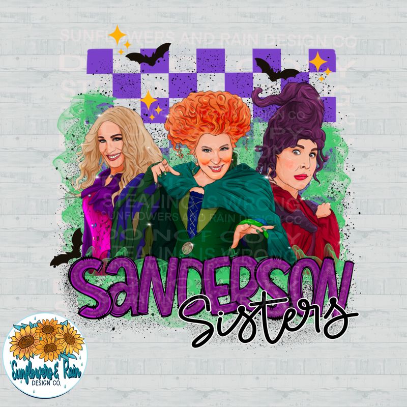 Sanderson sisters png file for sublimation and dtf shirts. Digital download only.