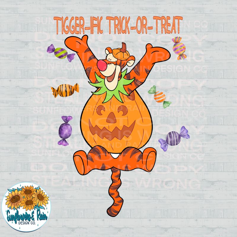 Tigger Halloween  png file for sublimation and dtf shirts. Digital download only.