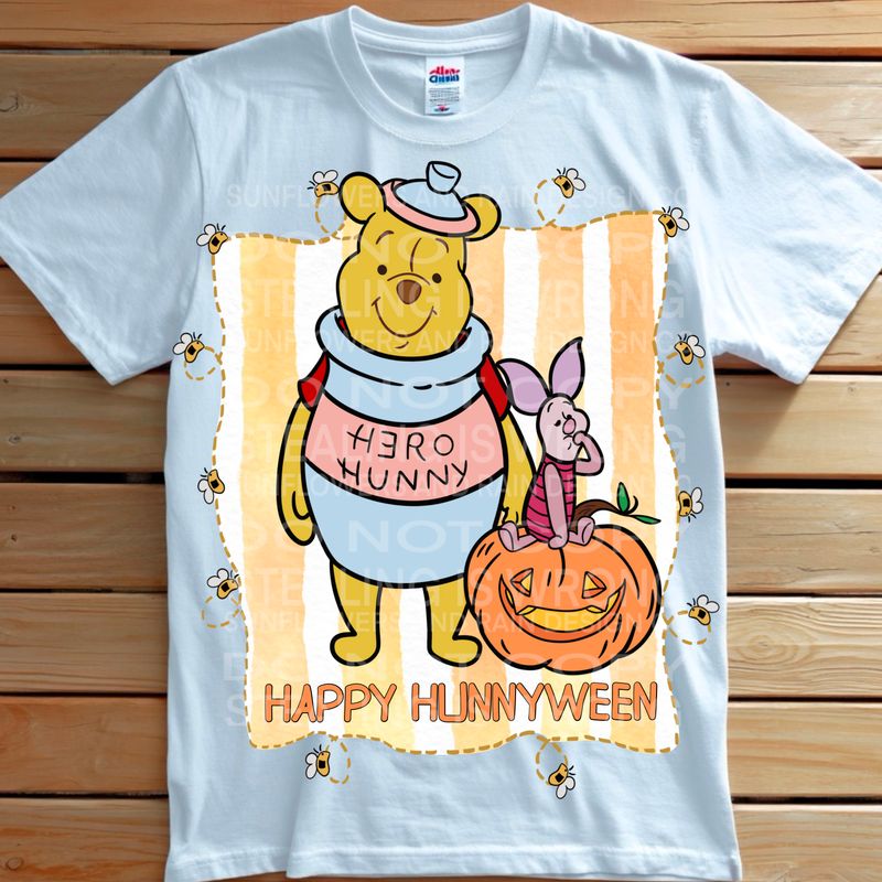 Winnie the Pooh Halloween png file for sublimation and dtf shirts. Digital download only.