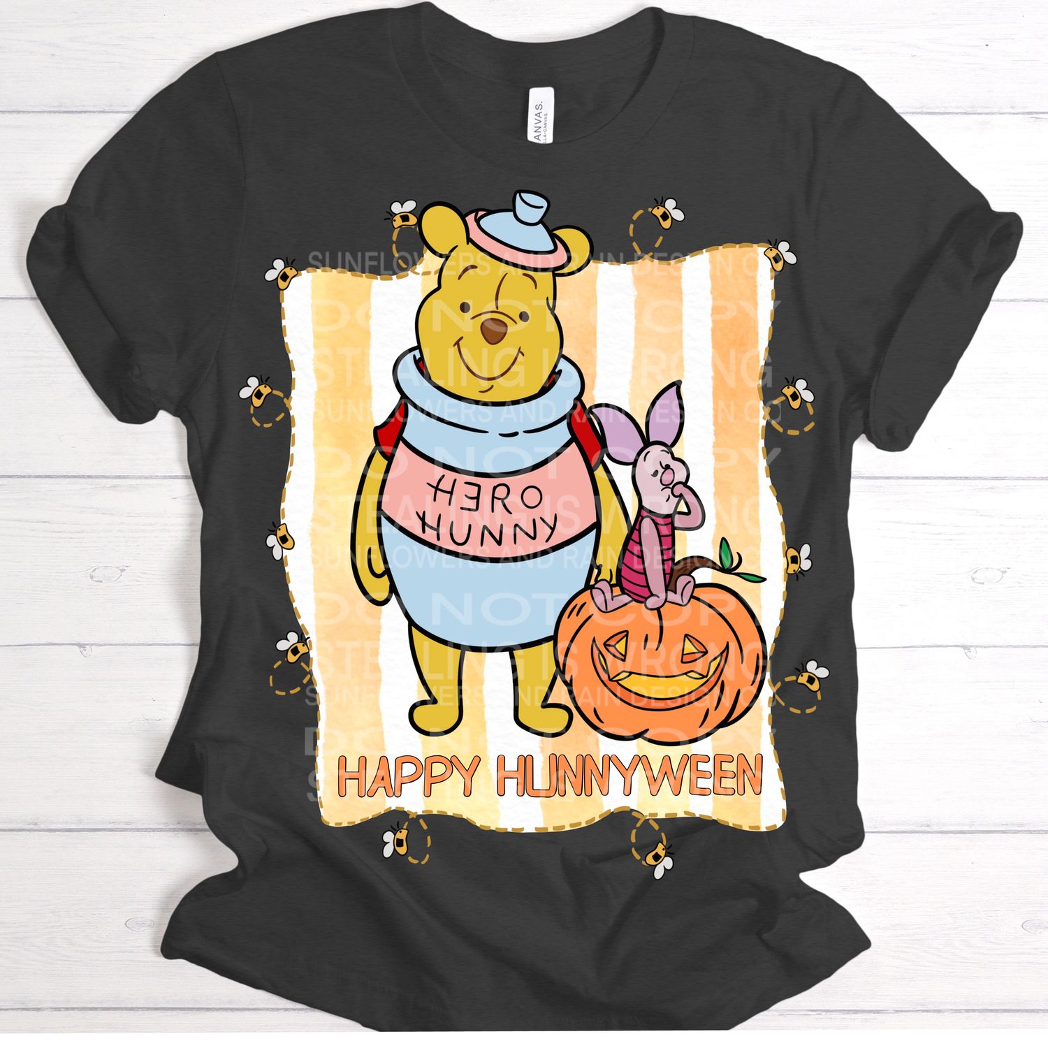 Winnie the Pooh Halloween png file for sublimation and dtf shirts. Digital download only.