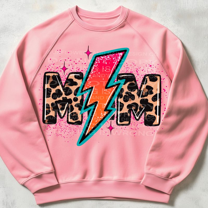 Mom lighting bolt png file for sublimation and dtf shirts. Digital download only.