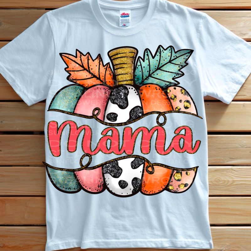 Mama pumpkin png file for sublimation and dtf shirts. Digital download only.