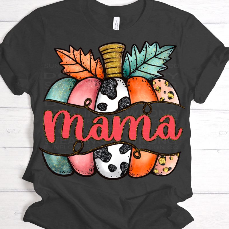 Mama pumpkin png file for sublimation and dtf shirts. Digital download only.