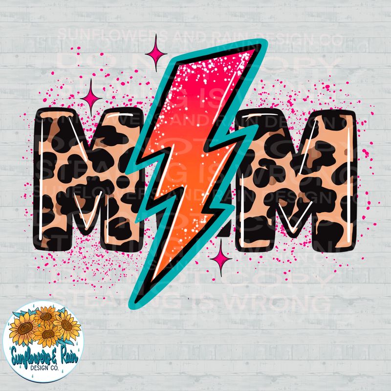 Mom lighting bolt png file for sublimation and dtf shirts. Digital download only.