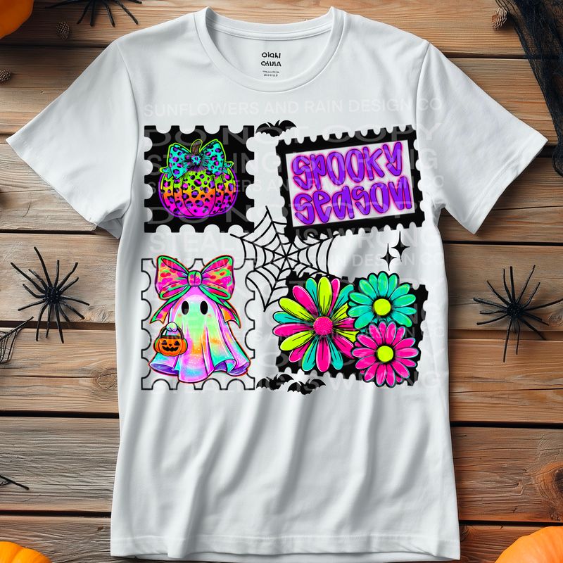 Spooky season png file for sublimation and dtf shirts. Digital download only.
