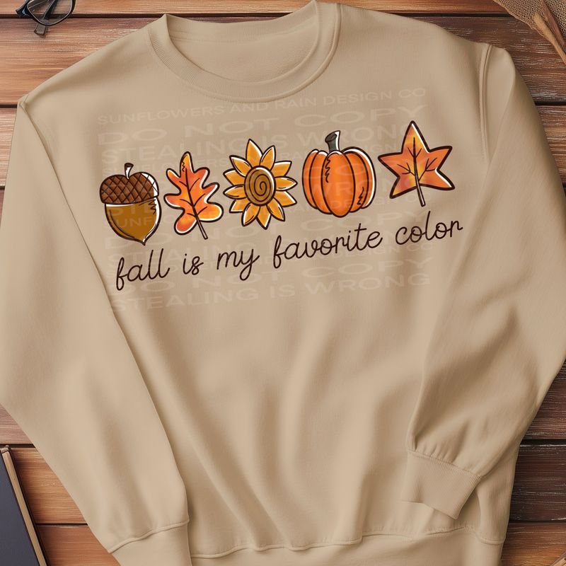 Fall is my favorite color png file for sublimation and dtf shirts. Digital download only.