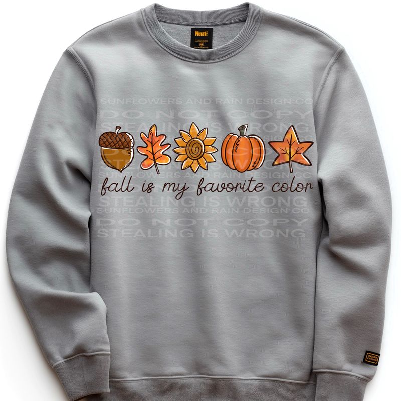 Fall is my favorite color png file for sublimation and dtf shirts. Digital download only.