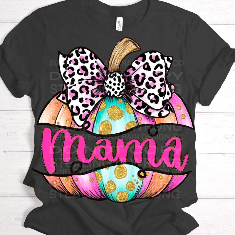 Mama pumpkin png file for sublimation and dtf shirts. Digital download only.