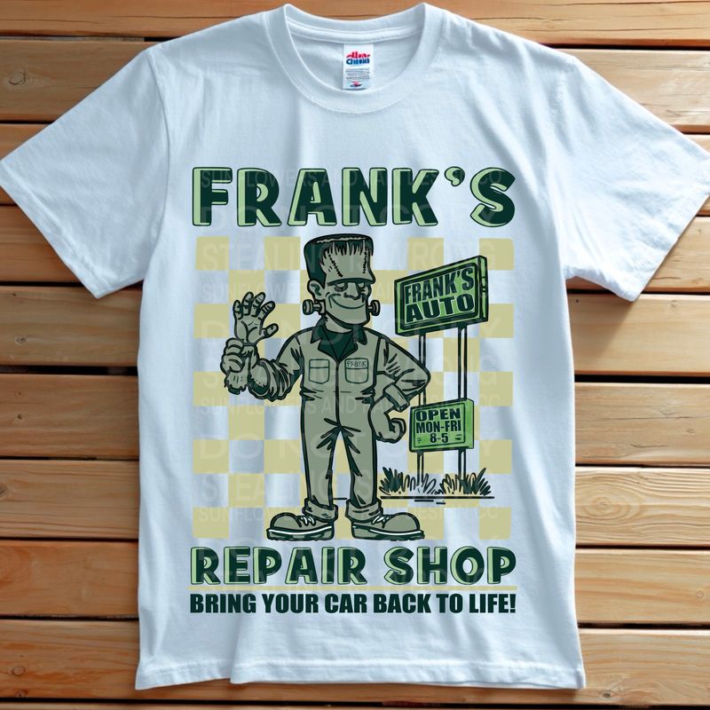 Franks repair png file for sublimation and dtf shirts. Digital download only.