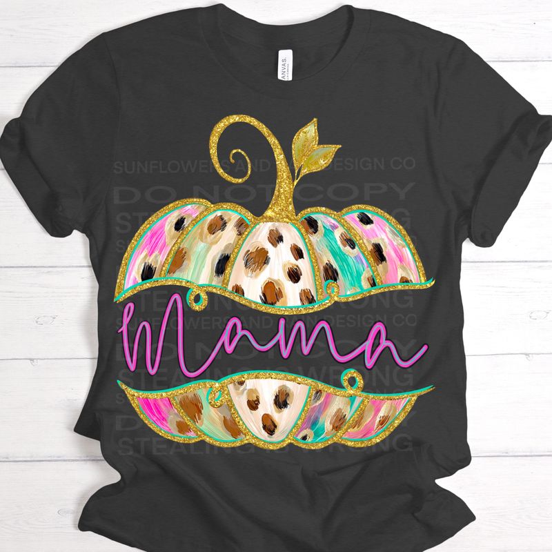 Mama pumpkin png file for sublimation and dtf shirts. Digital download only.