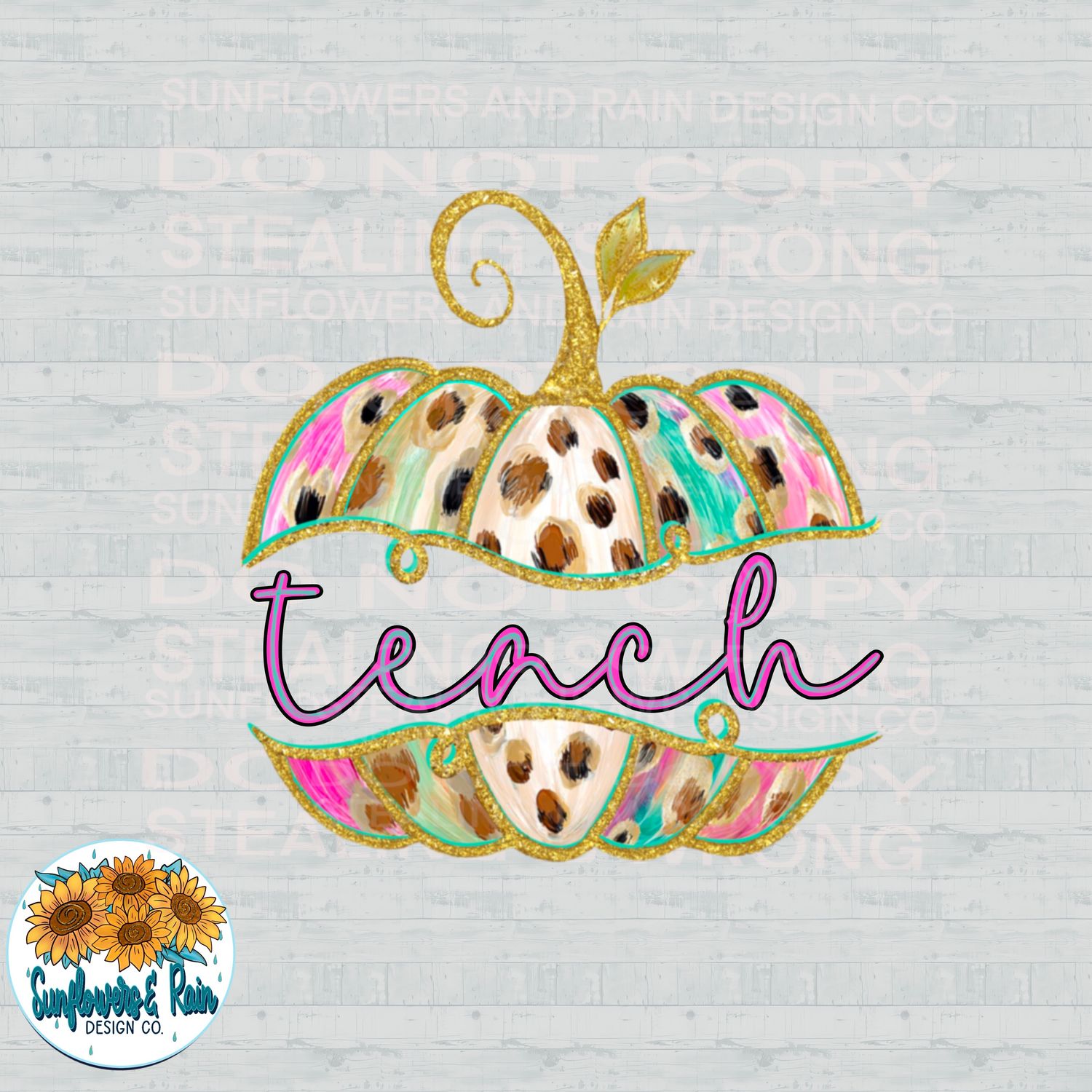 Teach  pumpkin png file for sublimation and dtf shirts. Digital download only.
