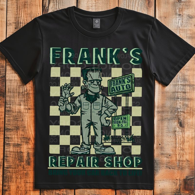 Franks repair png file for sublimation and dtf shirts. Digital download only.