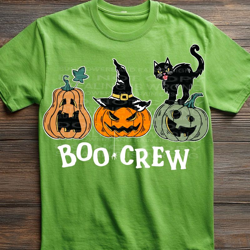 Boo Crew png file for sublimation and dtf shirts. Digital download only.