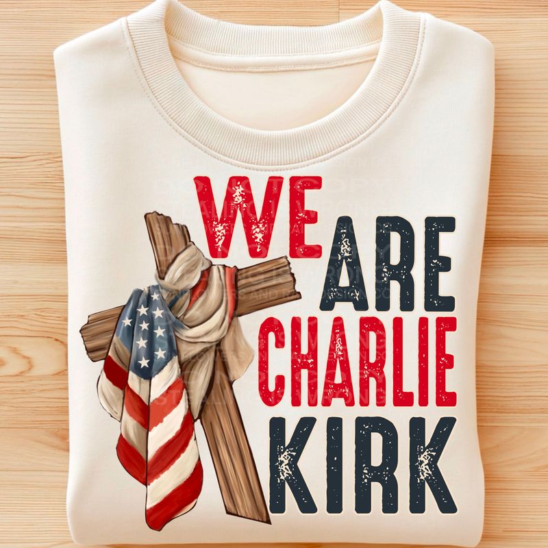 We are Charlie Kirk png file for sublimation and dtf shirts. Digital download only.