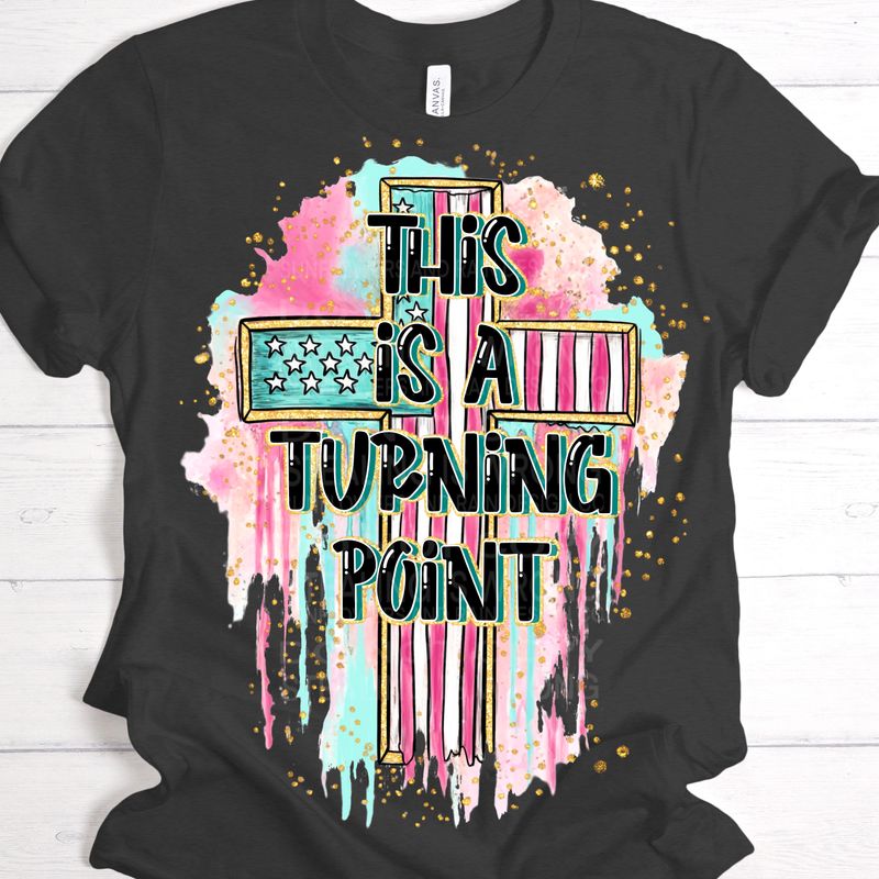 This is a turning point Charlie Kirk png file for sublimation and dtf shirts. Digital download only.