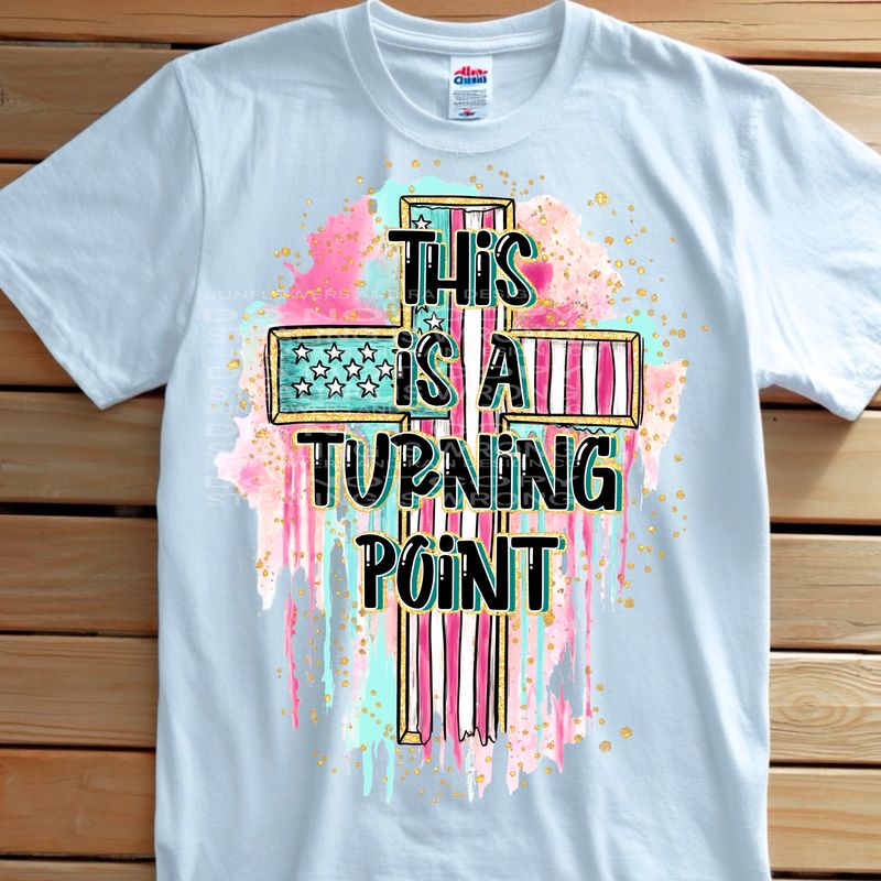 This is a turning point Charlie Kirk png file for sublimation and dtf shirts. Digital download only.