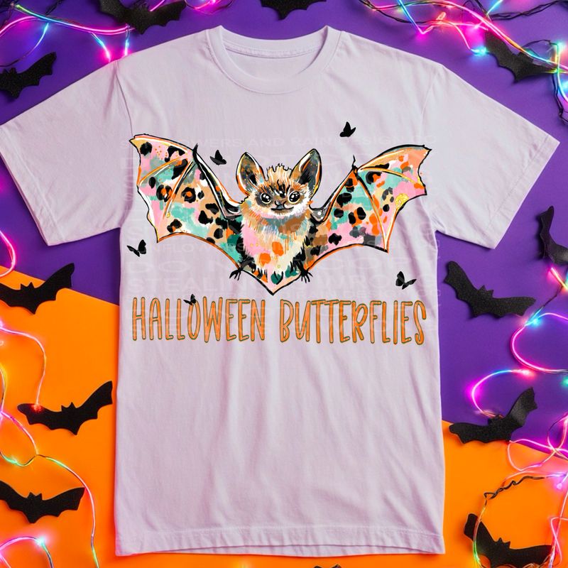 Bats Halloween butterflies png file for sublimation and dtf shirts. Digital download only.