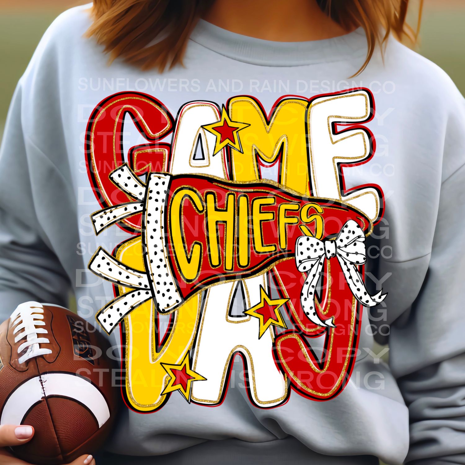 Chiefs game day png file for sublimation and dtf shirts. Digital download only.