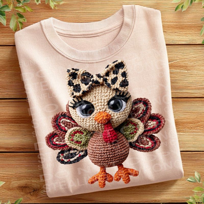 Faux yarn turkey bow png file for sublimation and dtf shirts. Digital download only.