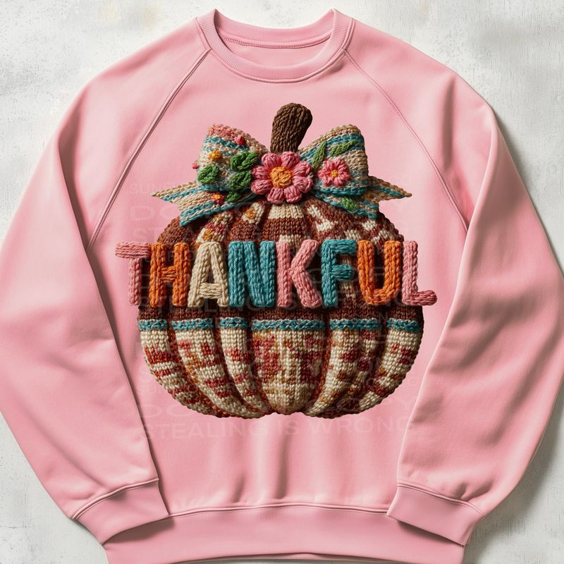 Yarn thankful pumpkin png file for sublimation and dtf shirts. Digital download only.