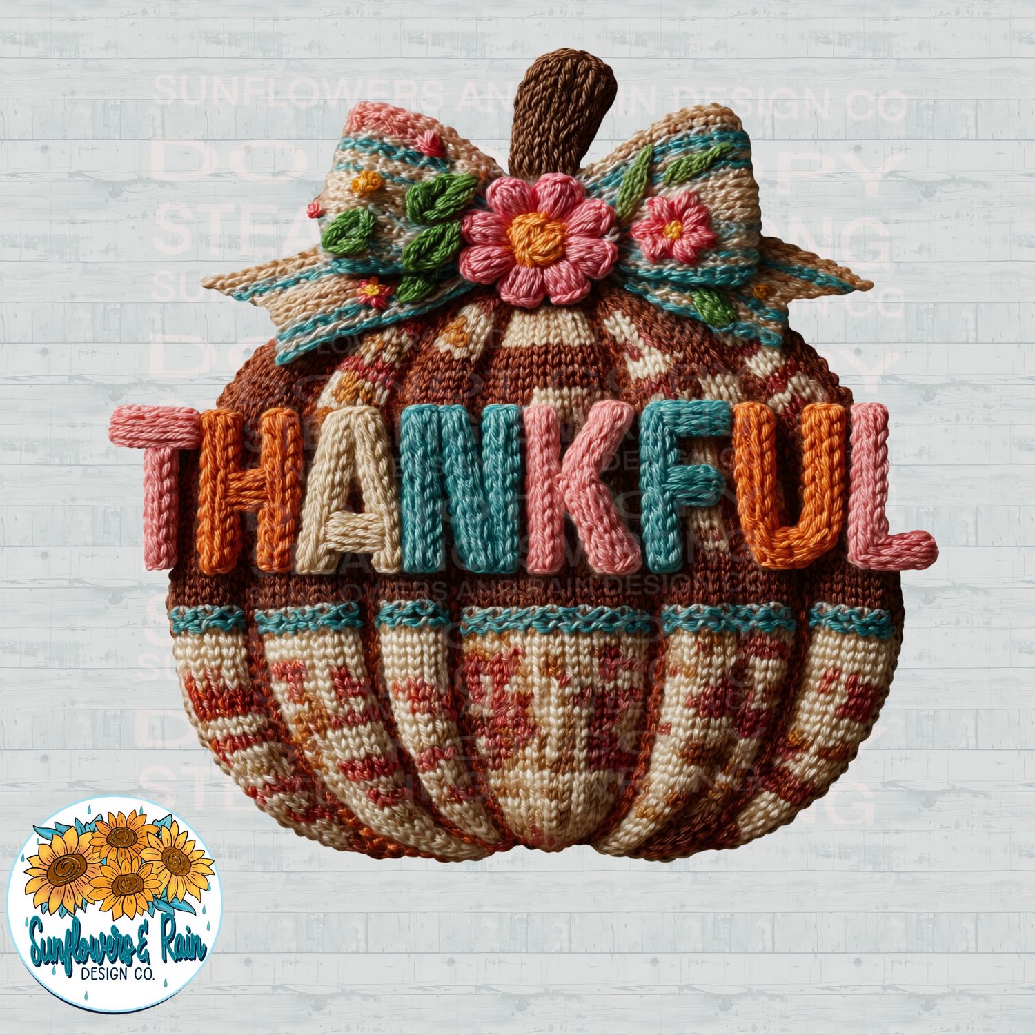 Yarn thankful pumpkin png file for sublimation and dtf shirts. Digital download only.