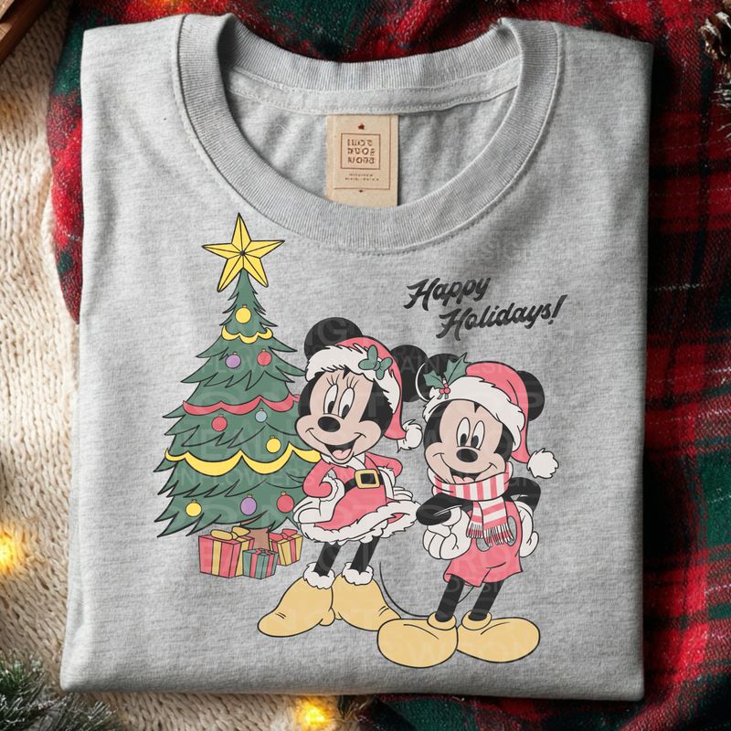 Mickey and Minnie Christmas png file for sublimation and dtf shirts. Digital download only.