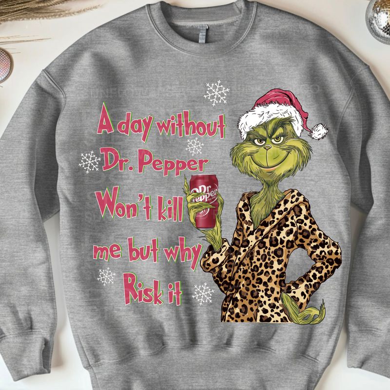 Grinch Dr. Pepper png file for sublimation and dtf shirts. Digital download only.