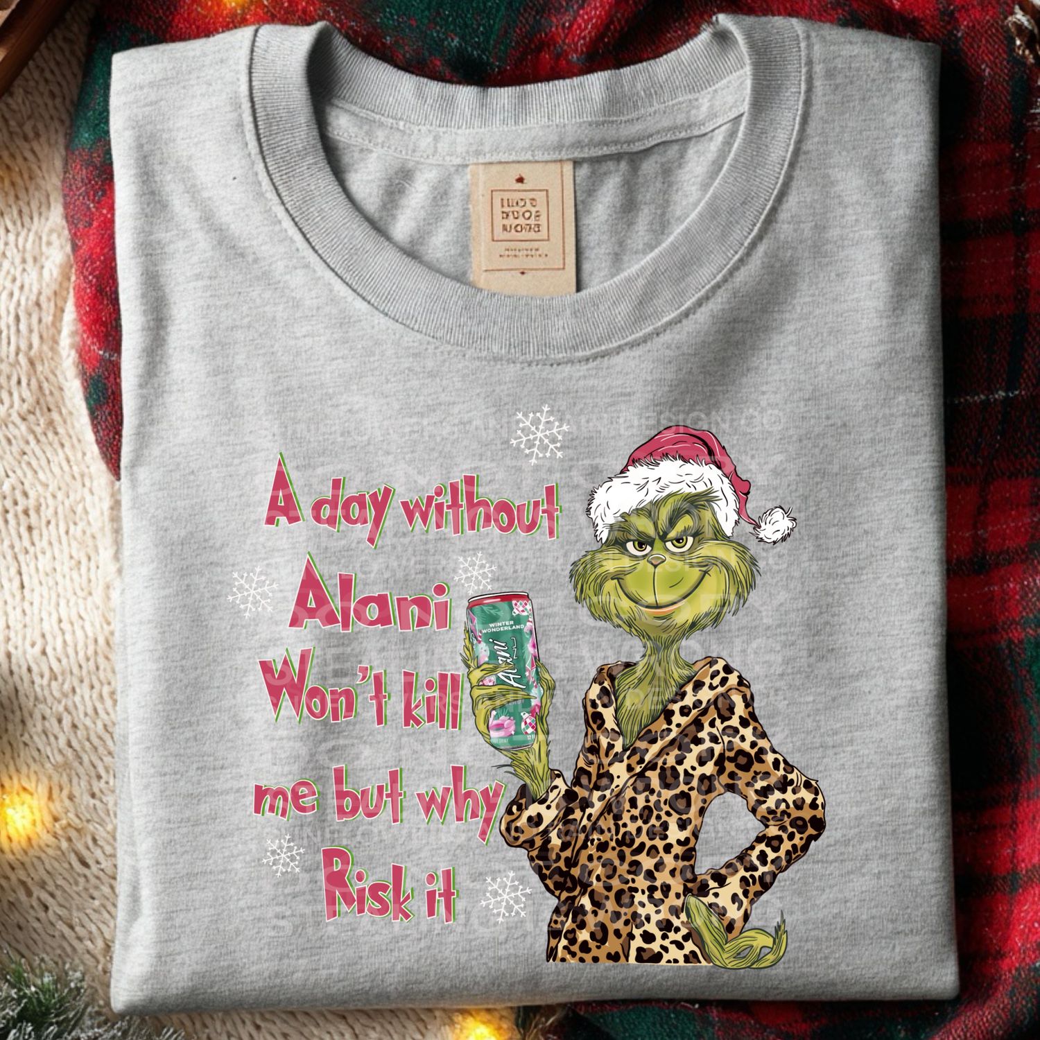 Grinch Alani png file for sublimation and dtf shirts. Digital download only.