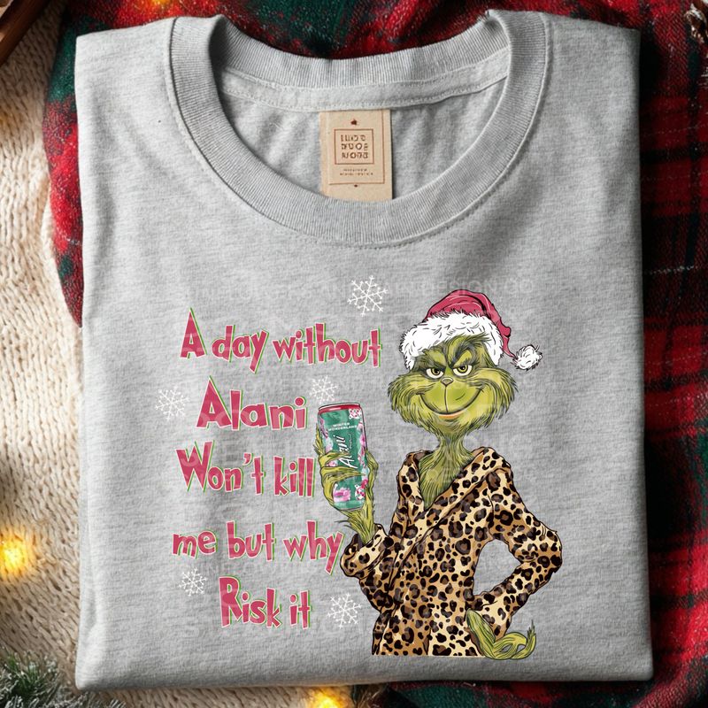 Grinch Alani png file for sublimation and dtf shirts. Digital download only.