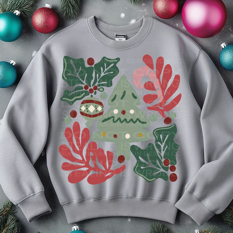 Christmas tree png file for sublimation and dtf shirts. Digital download only.
