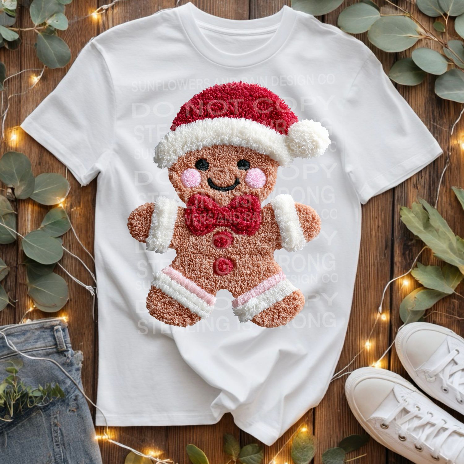 Gingerbread yarn png file for sublimation and dtf shirts. Digital download only.