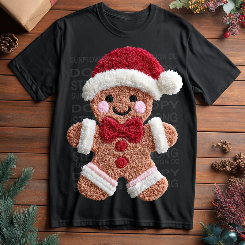 Gingerbread yarn png file for sublimation and dtf shirts. Digital download only.
