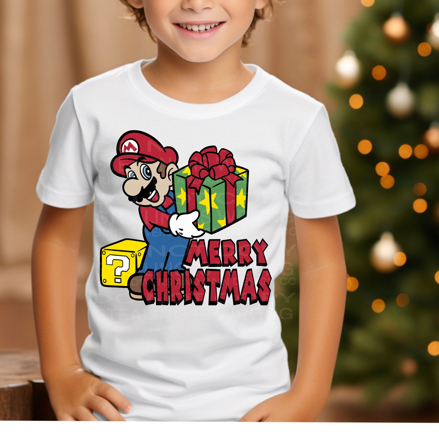 Mario Christmas png file for sublimation and dtf shirts. Digital download only.