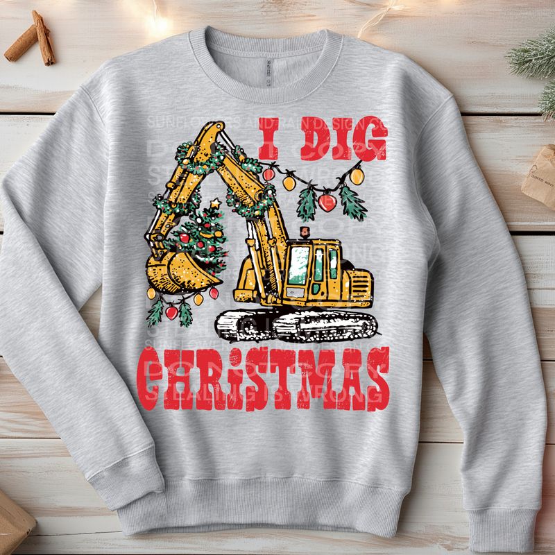 I dig Christmas png file for sublimation and dtf shirts. Digital download only.